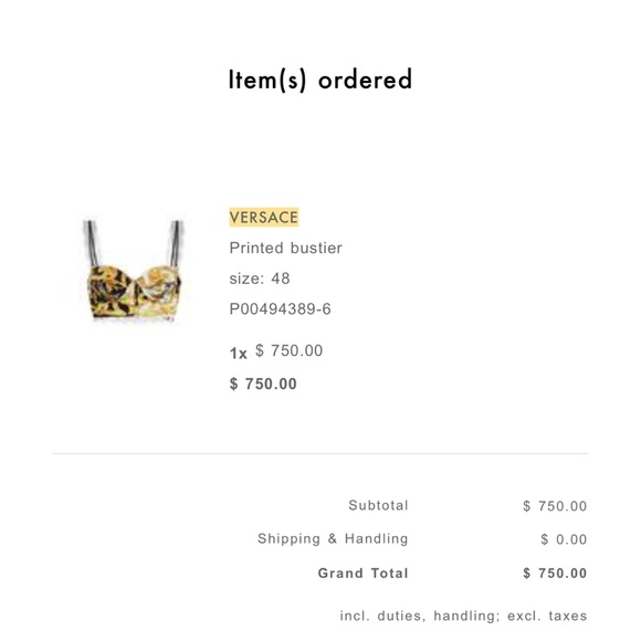 Versace printed bustier Bra top - Picture 5 of 7